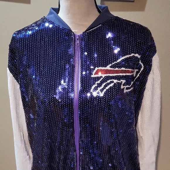 Buffalo Bills Football Sequin Jacket - Picture 6 of 13